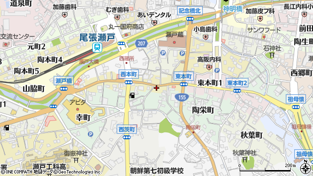 〒489-0819 愛知県瀬戸市西本町の地図