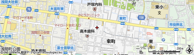 静岡県富士宮市東町13周辺の地図
