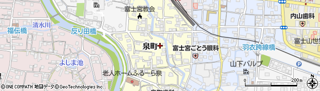 静岡県富士宮市泉町517周辺の地図