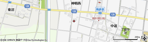 愛知県愛西市鵜多須町松原74周辺の地図