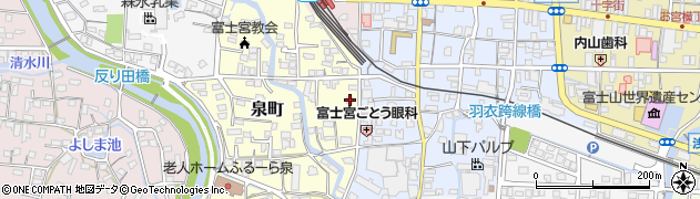静岡県富士宮市泉町397周辺の地図