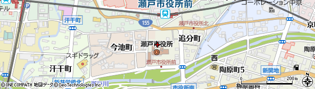 瀬戸市役所　税務課土地係周辺の地図