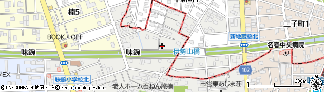 愛知県名古屋市北区楠味鋺3丁目3360周辺の地図