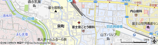 静岡県富士宮市泉町396周辺の地図
