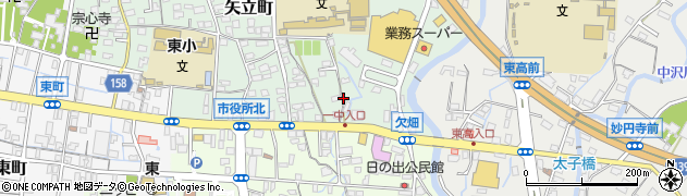 静岡県富士宮市矢立町周辺の地図