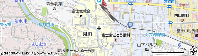 静岡県富士宮市泉町480周辺の地図