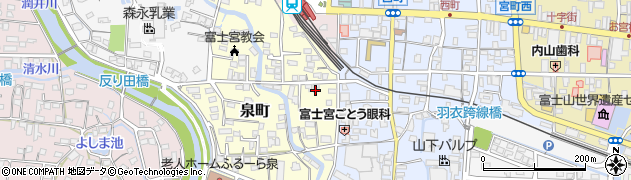 静岡県富士宮市泉町383周辺の地図