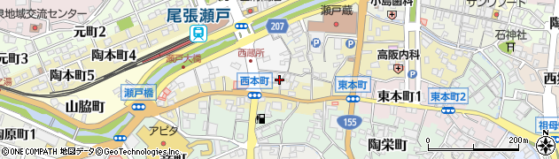 愛知県瀬戸市西蔵所町61周辺の地図
