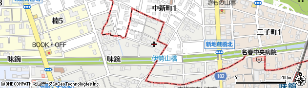 愛知県名古屋市北区楠味鋺3丁目3345周辺の地図
