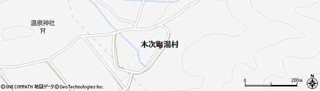 島根県雲南市木次町湯村周辺の地図