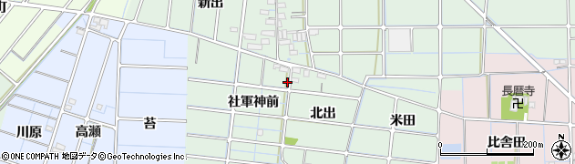愛知県稲沢市野崎町社軍神前80周辺の地図