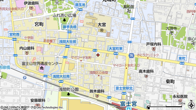 〒418-0066 静岡県富士宮市大宮町の地図