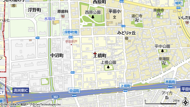 〒452-0844 愛知県名古屋市西区上橋町の地図