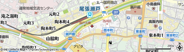愛知県瀬戸市西蔵所町12周辺の地図