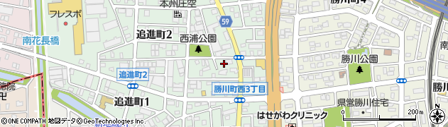 愛知県春日井市勝川町西周辺の地図