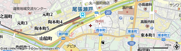愛知県瀬戸市西蔵所町33周辺の地図