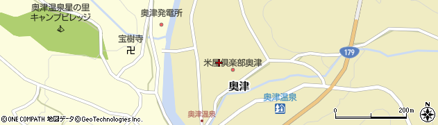 奥津荘従業員寮周辺の地図
