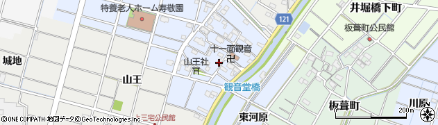 愛知県稲沢市平和町観音堂屋敷周辺の地図