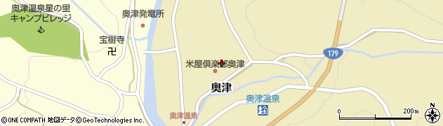 岡山県鏡野町（苫田郡）奥津周辺の地図