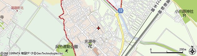 滋賀県犬上郡甲良町呉竹周辺の地図