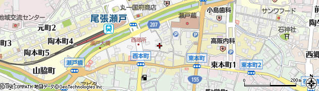 愛知県瀬戸市西蔵所町60周辺の地図