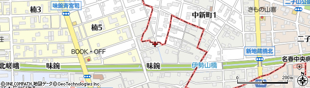 愛知県名古屋市北区楠味鋺3丁目2907周辺の地図
