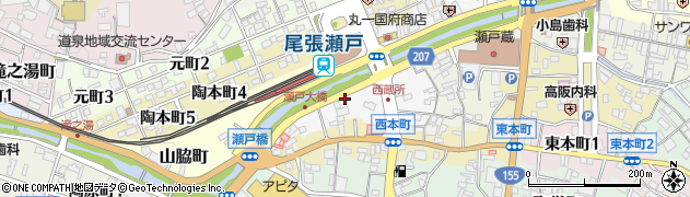 愛知県瀬戸市西蔵所町10周辺の地図
