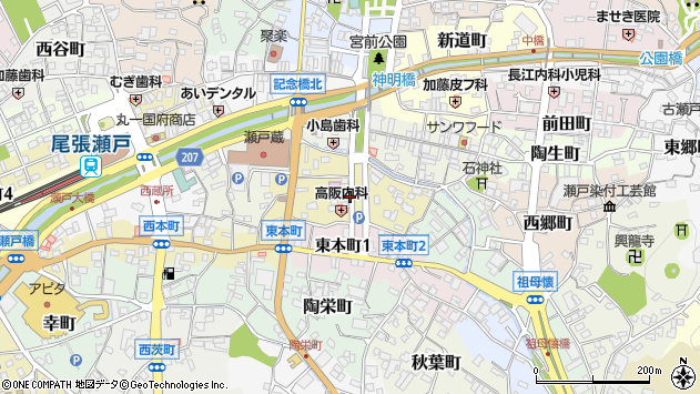 〒489-0815 愛知県瀬戸市南仲之切町の地図