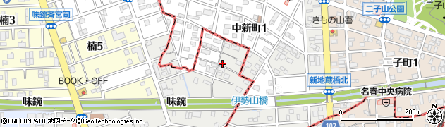 愛知県名古屋市北区楠味鋺3丁目3329周辺の地図