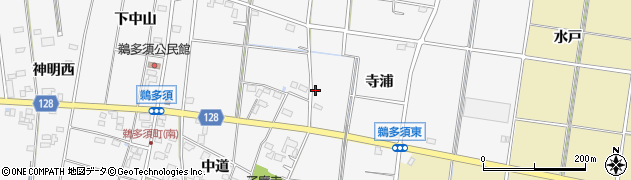 愛知県愛西市鵜多須町周辺の地図