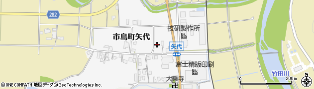 兵庫県丹波市市島町矢代周辺の地図