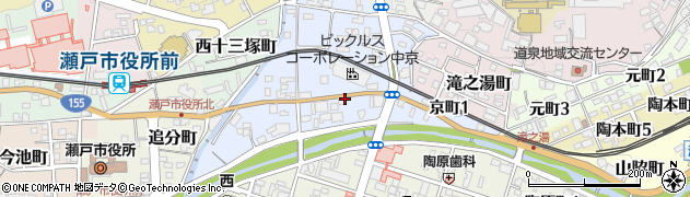 愛知県瀬戸市京町周辺の地図