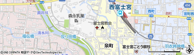 静岡県富士宮市泉町213周辺の地図