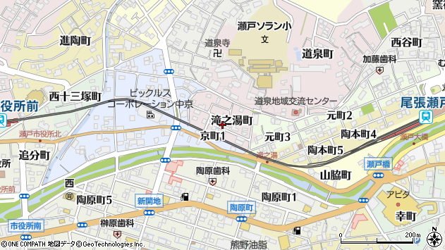 〒489-0055 愛知県瀬戸市滝之湯町の地図
