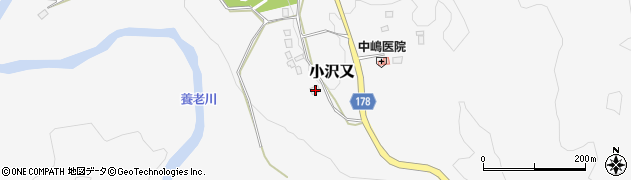 千葉県夷隅郡大多喜町小沢又555周辺の地図