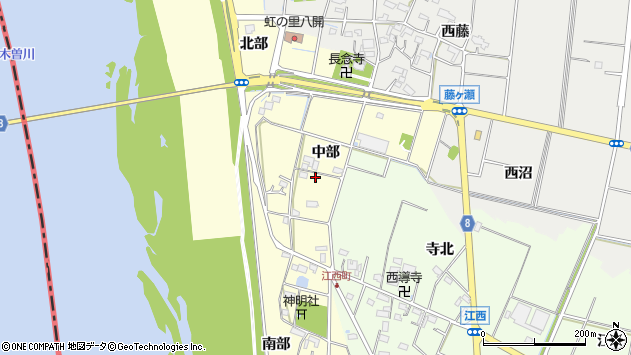 〒496-8042 愛知県愛西市給父町の地図