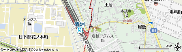 愛知県清須市一場土居172周辺の地図