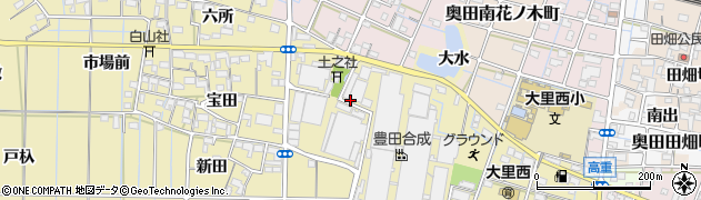 愛知県稲沢市北島町（大門東）周辺の地図