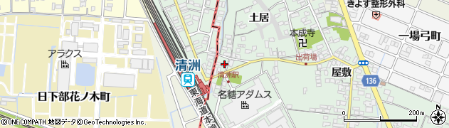愛知県清須市一場土居173周辺の地図