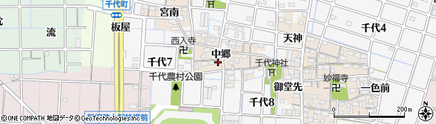 愛知県稲沢市千代町中郷36周辺の地図