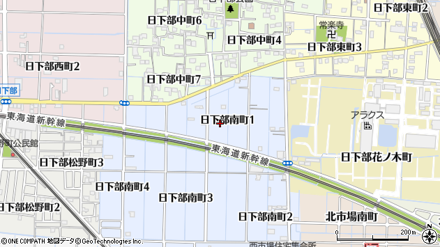 〒492-8183 愛知県稲沢市日下部南町の地図