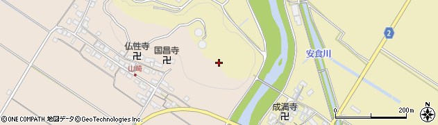 市指定文化財 山崎山城跡周辺の地図