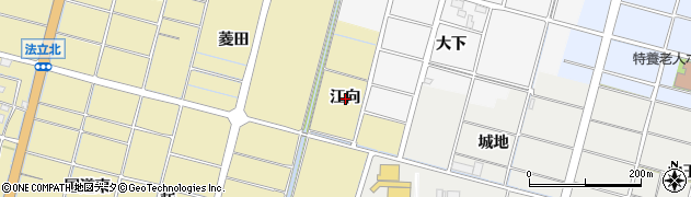 愛知県稲沢市平和町法立（江向）周辺の地図