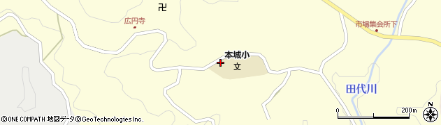 本城小学校周辺の地図