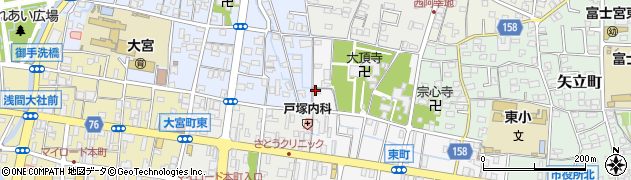 東京海上火災保険株式会社　富士宮寺田代理店周辺の地図
