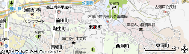 愛知県瀬戸市東郷町周辺の地図