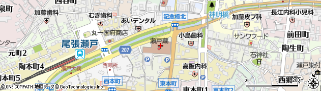 瀬戸蔵　多目的ホール周辺の地図