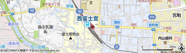 西富士宮駅周辺の地図