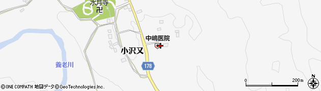 千葉県夷隅郡大多喜町小沢又452周辺の地図