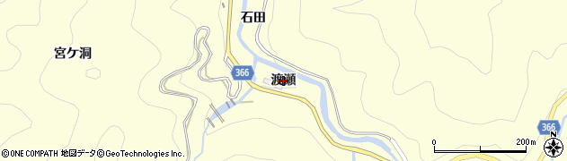 愛知県豊田市小渡町（渡瀬）周辺の地図